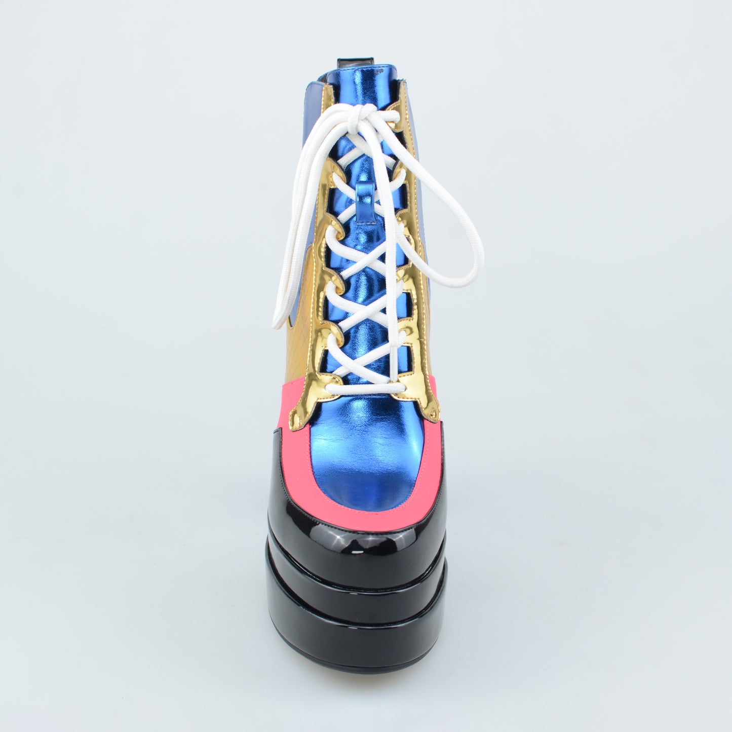 Laced Fairy Style Short Boots With Platform
