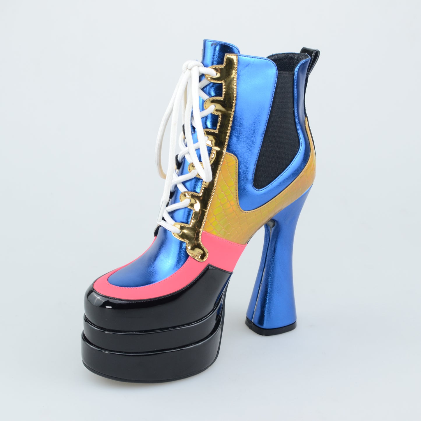 Laced Fairy Style Short Boots With Platform