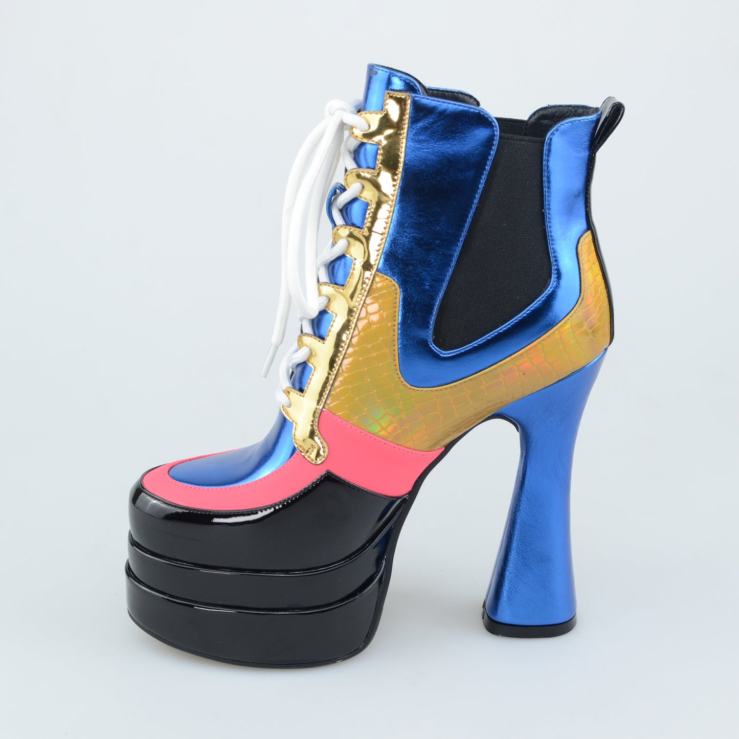 Laced Fairy Style Short Boots With Platform