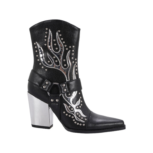 Boots with Flame Decoration