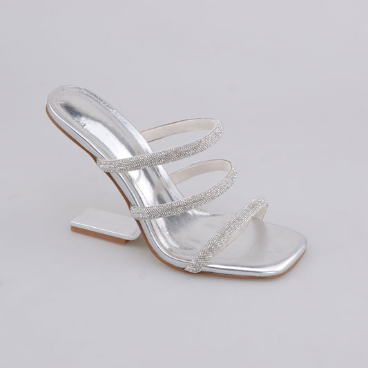 Trendy Sandals with Metal Bending Heel