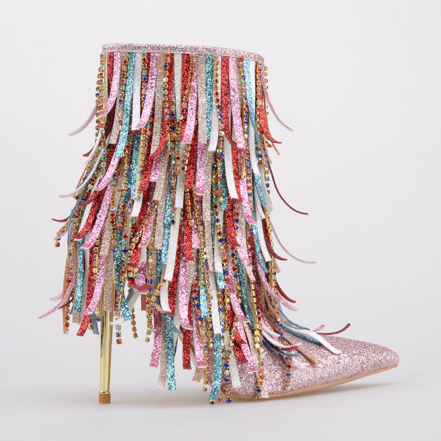 Pink Tassel Boots