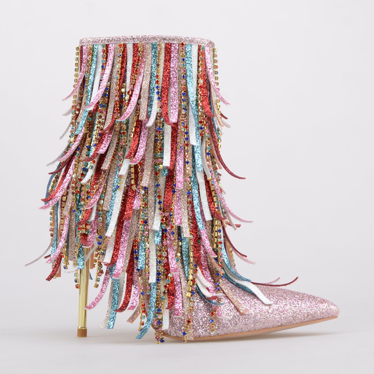 Pink Tassel Boots