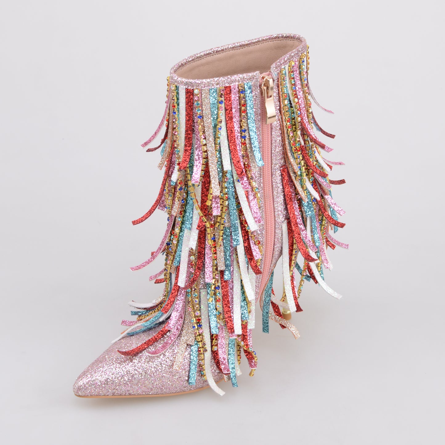 Pink Tassel Boots