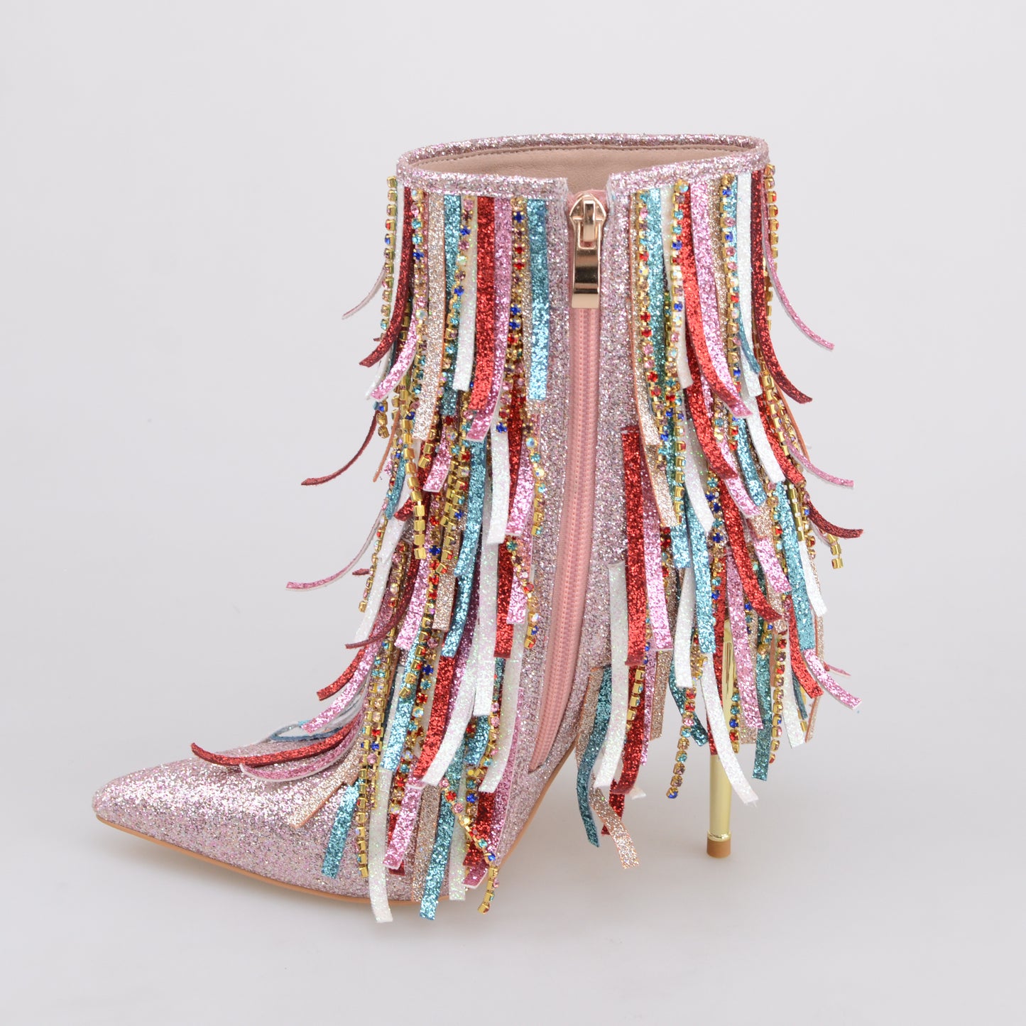 Pink Tassel Boots